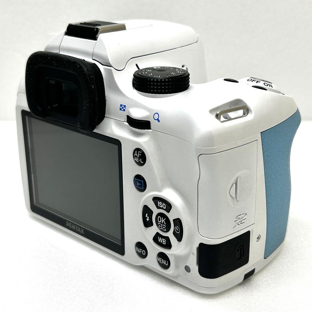 【希少カラー★青白】Pentax K-50 デジタル一眼レフ ダブルズームキット