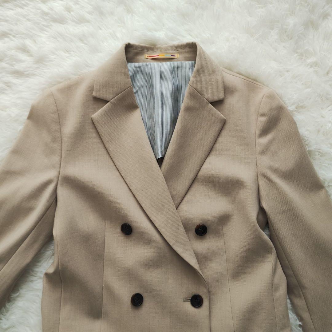 美品 ORIHICA THE 3rd SUITS ベージュ S ダブルブレスト