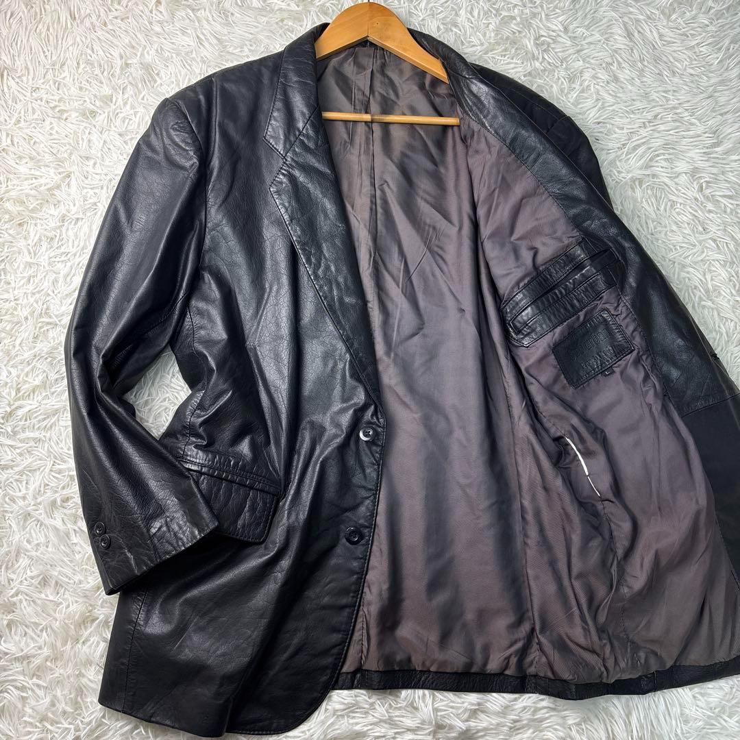 激渋✨SUB URBAN テーラードジャケット レザー 本革 ブラック L