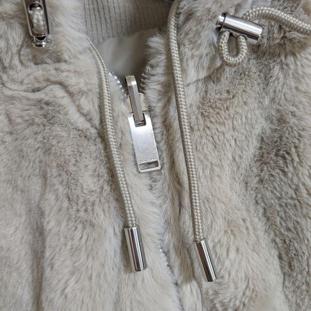 美品】ZARA フェイクファージャケット リバーシブルブルゾン メンズM