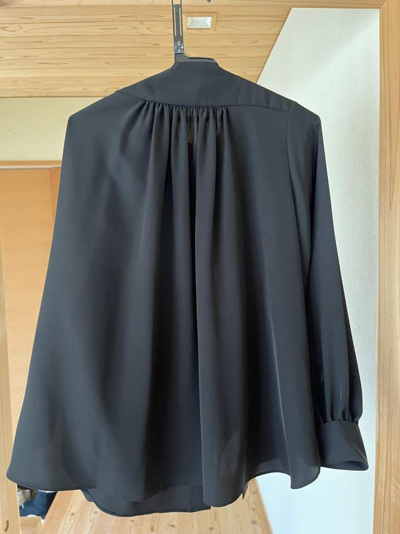 HYKE PUSSY-BOW BLOUSE 黒
