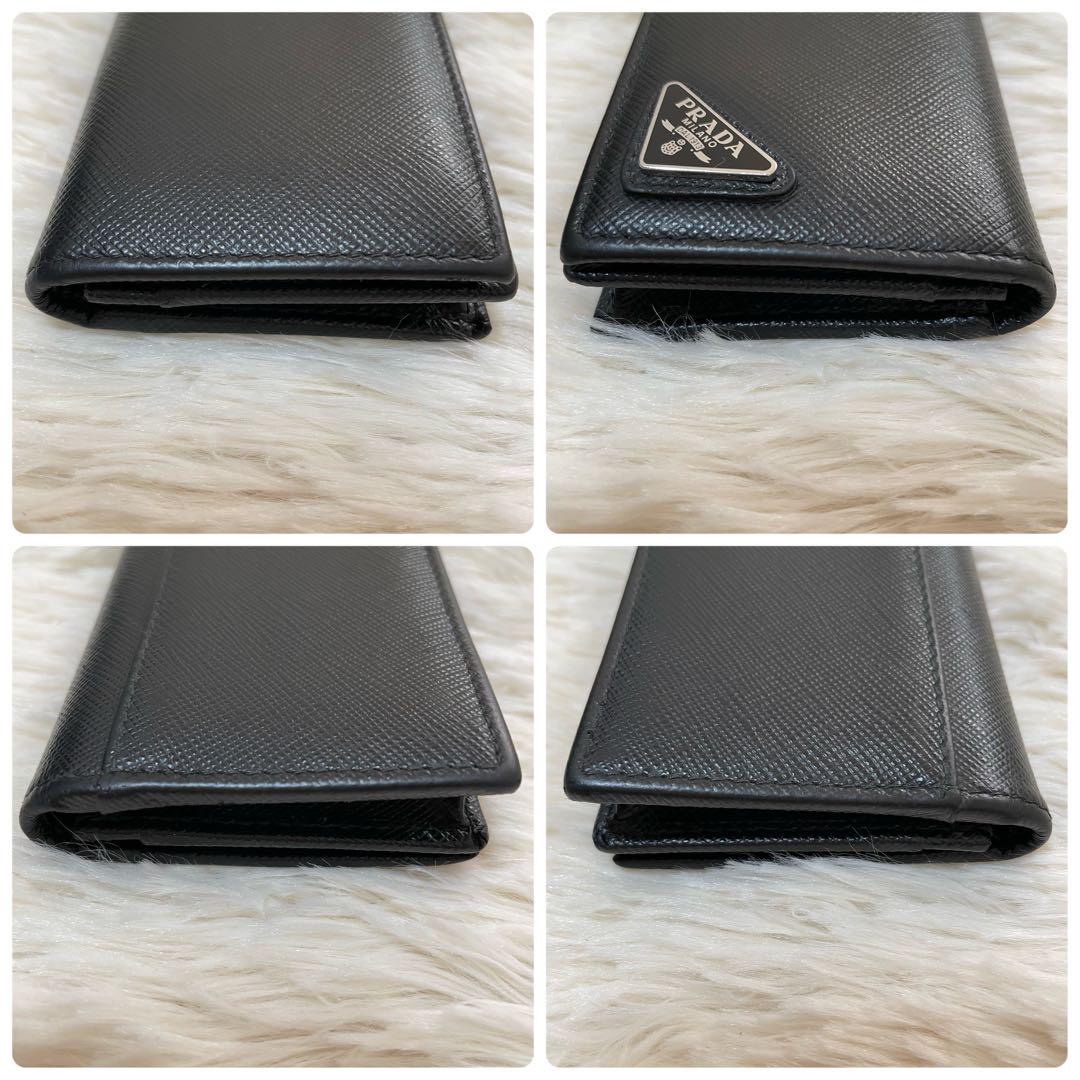 現行・極美品✨プラダ　カードケース　名刺入れ　三角ロゴ　黒