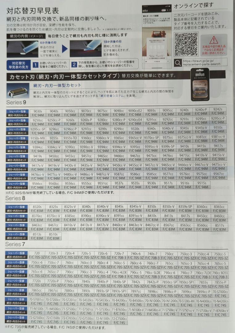 BRAUN Series 7 替え刃 F/C 70S-3Z