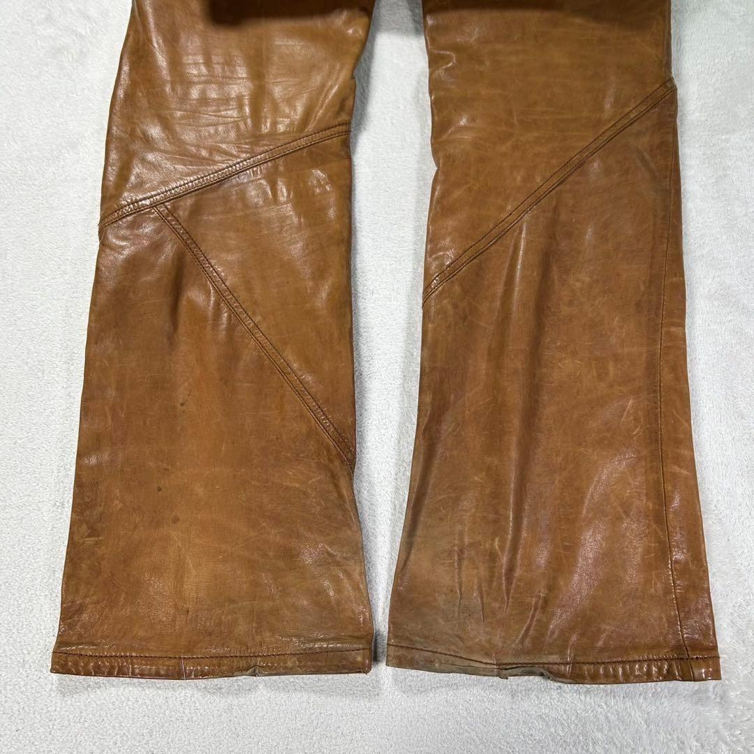 【291295homme】Bootcut Cow Leather Pants