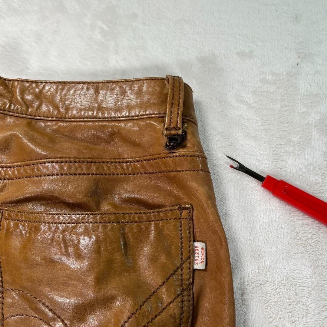 【291295homme】Bootcut Cow Leather Pants