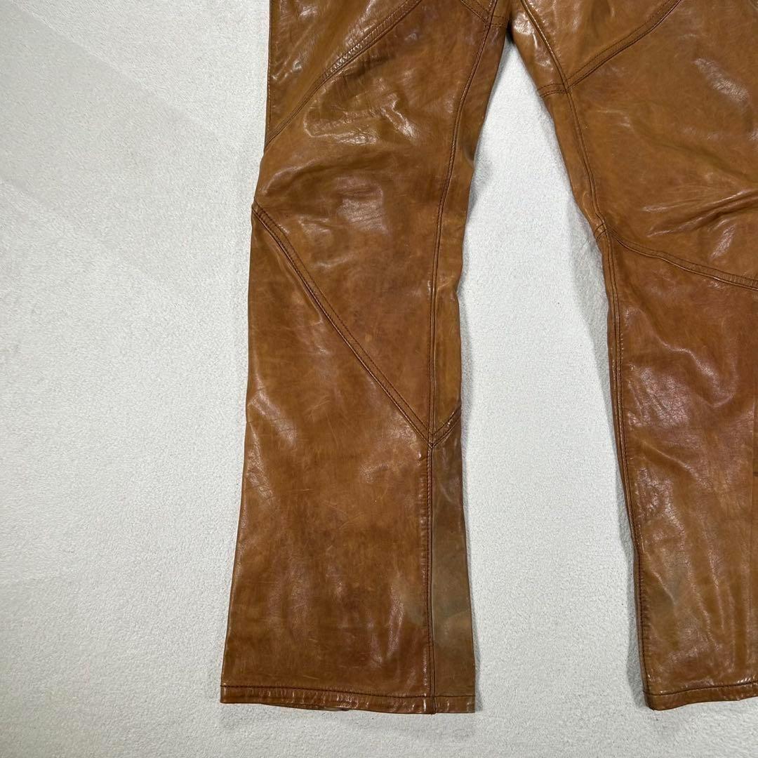 【291295homme】Bootcut Cow Leather Pants