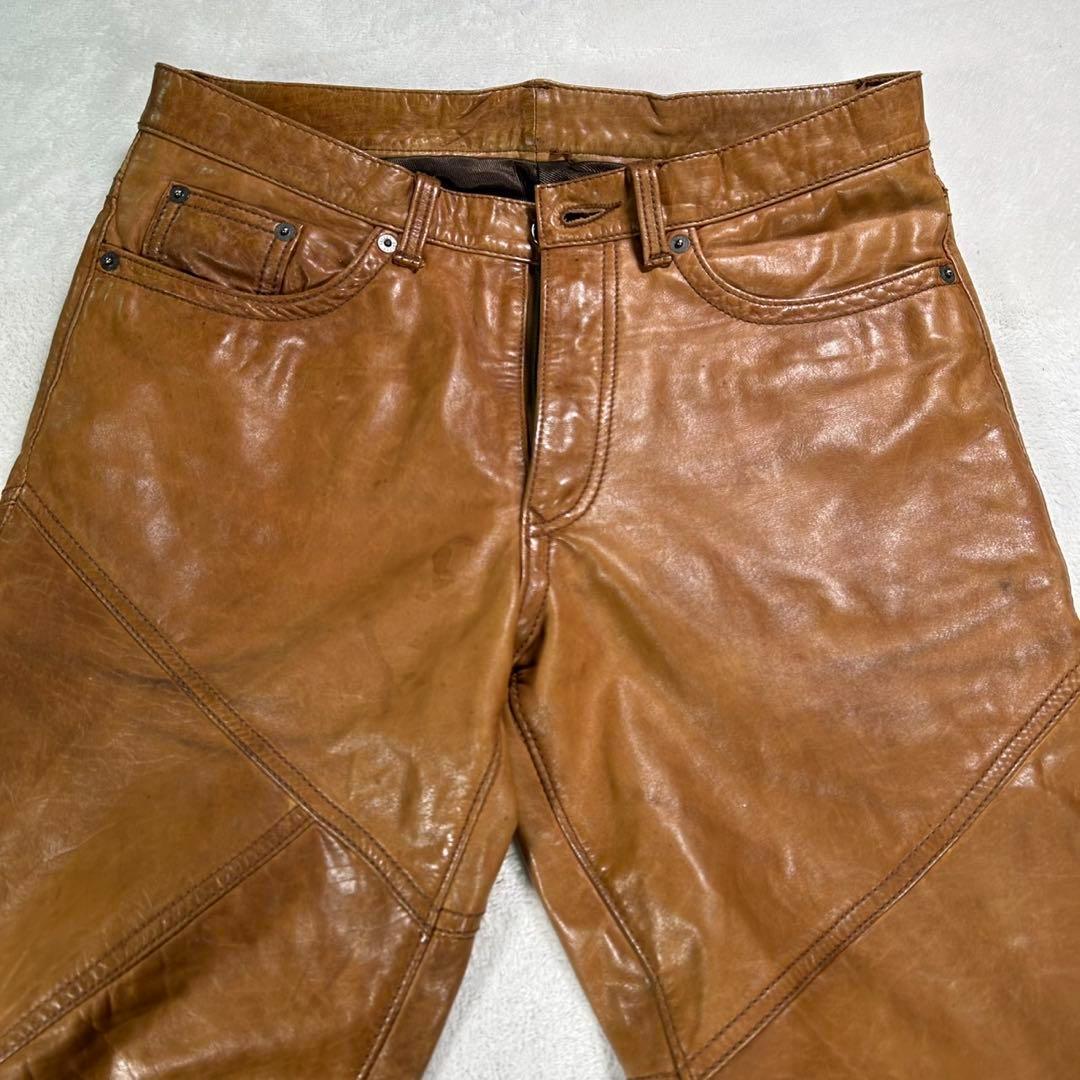 【291295homme】Bootcut Cow Leather Pants