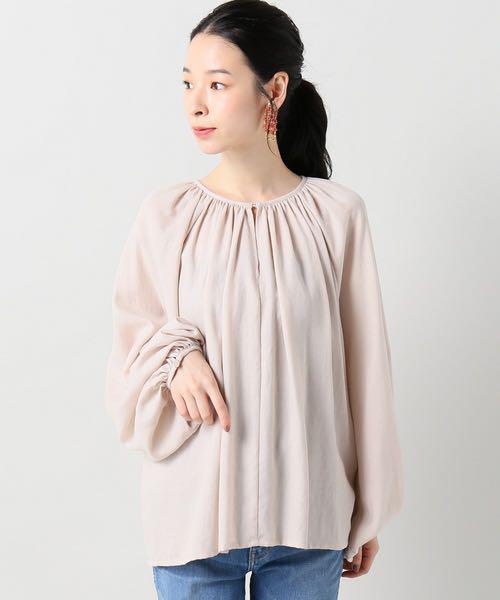 送料無料 通販 激安 Spick and ランタンソデボリュームスキッパーブラウス Span シャツ/ブラウス(長袖/七分)