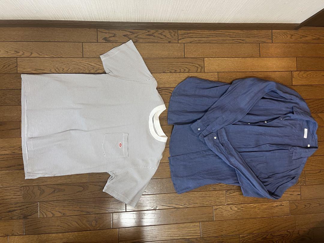 リネン長袖シャツとTシャツセット