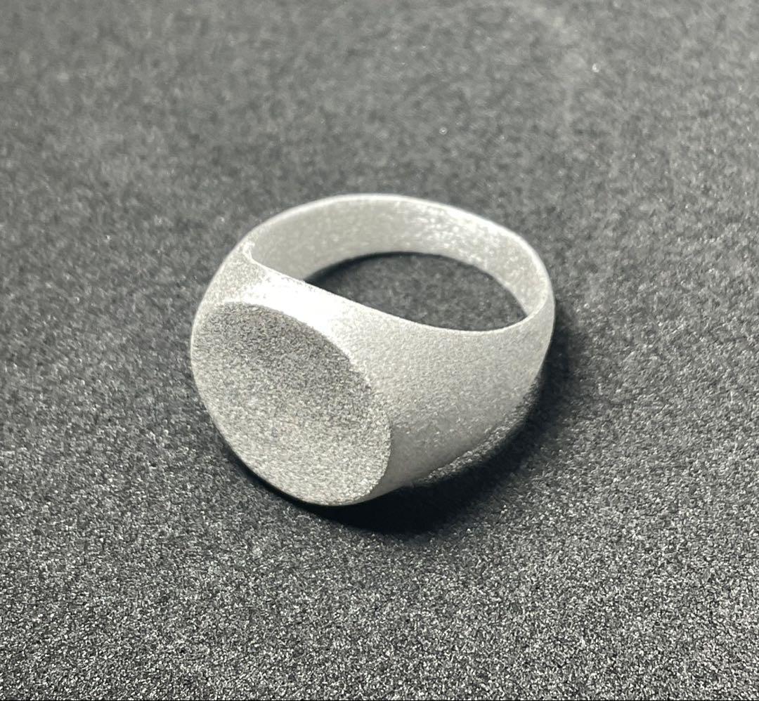 オーバル艶消しマットスターリングシルバーリングSILVERシグネット21.5号ぜ