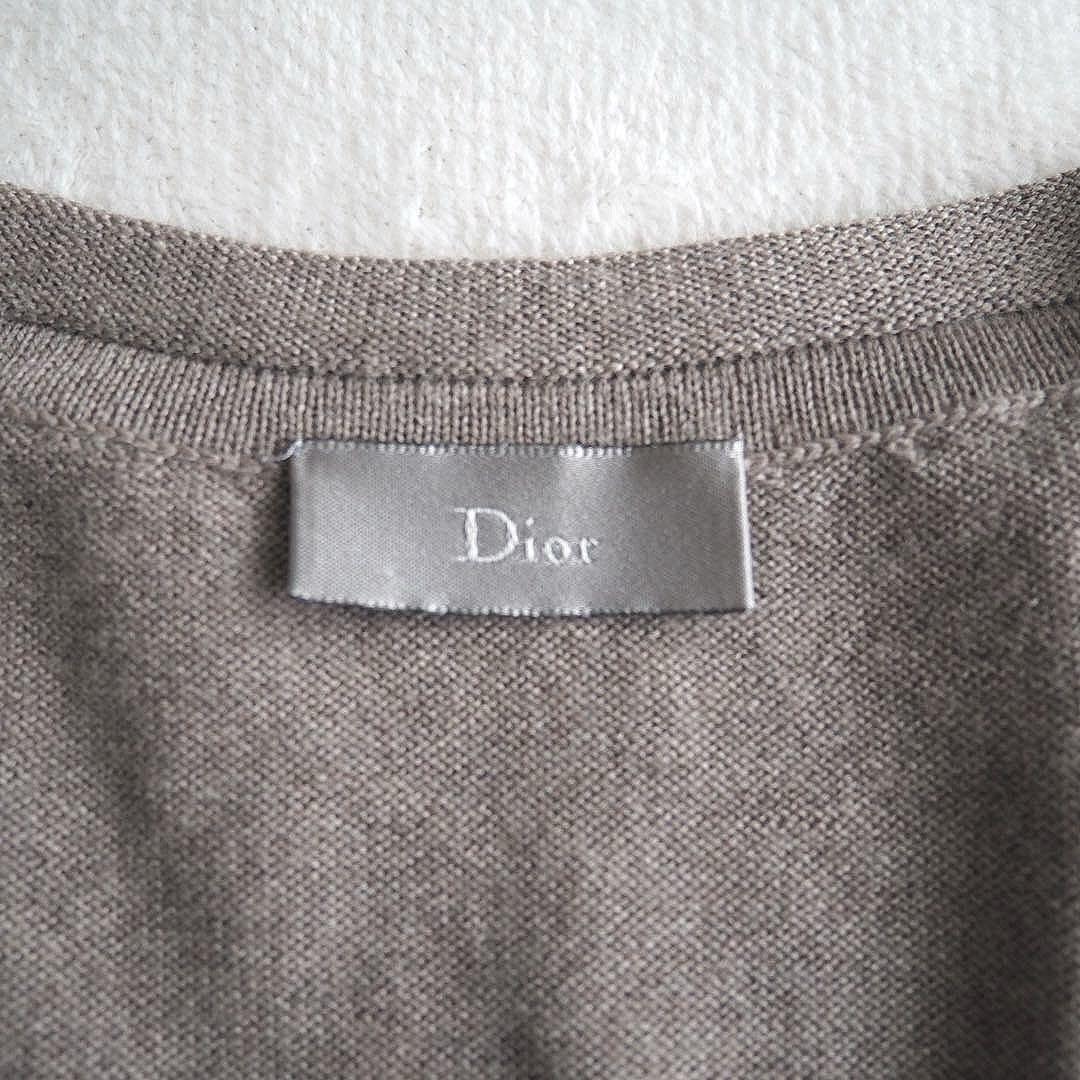 Dior ディオール ITALY製 ウール カーディガン Sサイズ グレージュ