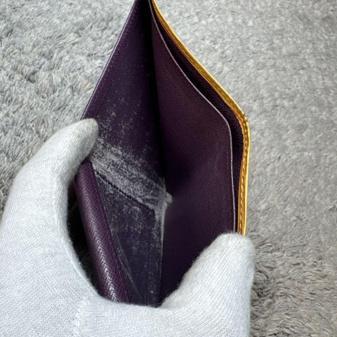 LOUIS VUITTON ルイヴィトン 二つ折り財布 エピ イエロー