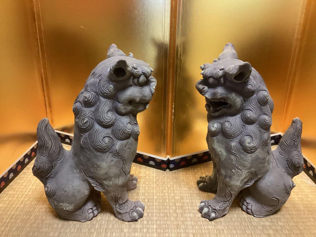 シーサー　一対　狛犬　獅子　家のお守り　大型