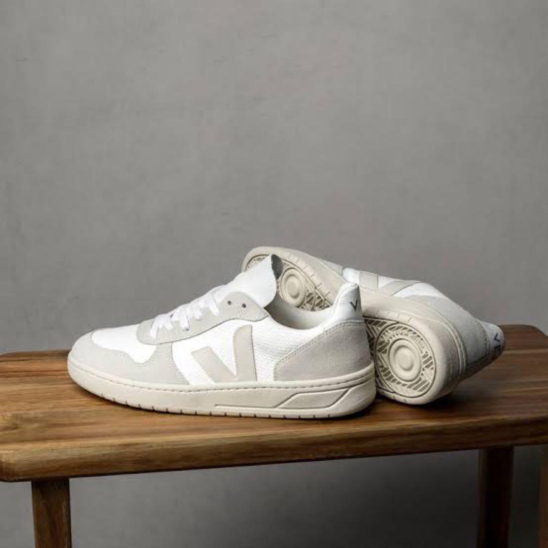 靴 VEJA V-10 B-MESH White Natural