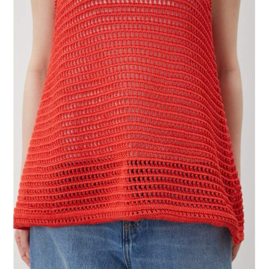 【完売】【ウォッシャブル】クロシェカットレイヤードタンク