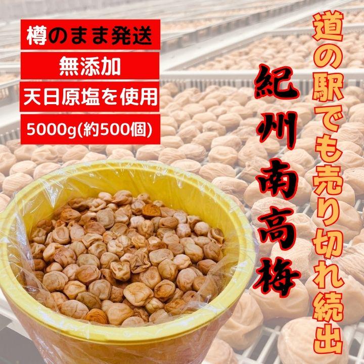 数量限定！ 紀州南高梅 樽 5000g 無添加 和歌山 紀州 白梅