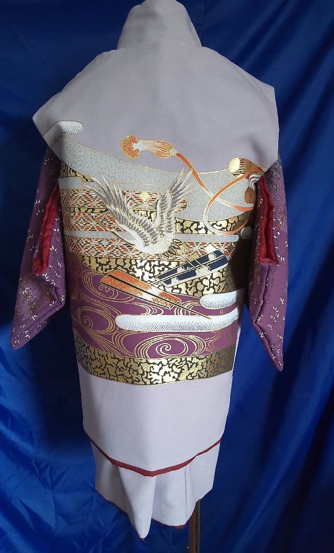 袴着物に見えるワンピースと陣羽織風羽織りセット