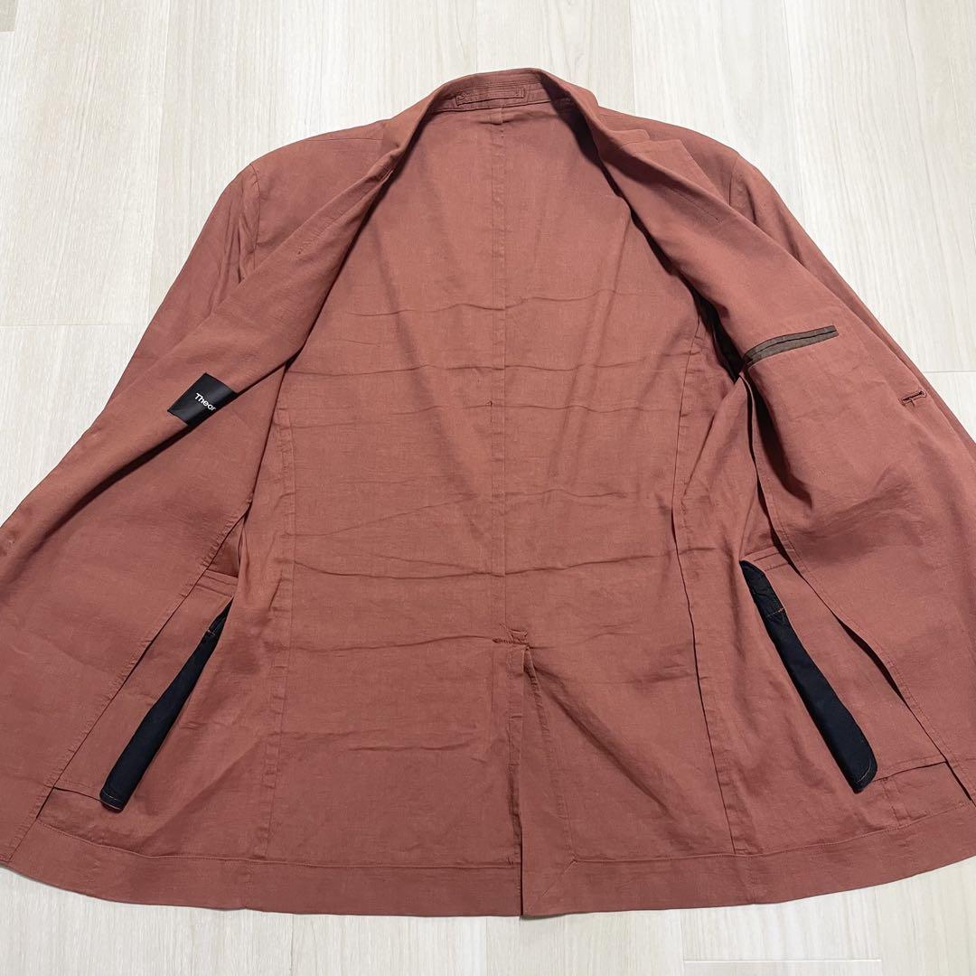 Theory【美品】テーラードジャケット L位 麻 リネン混 ビジネス メンズ