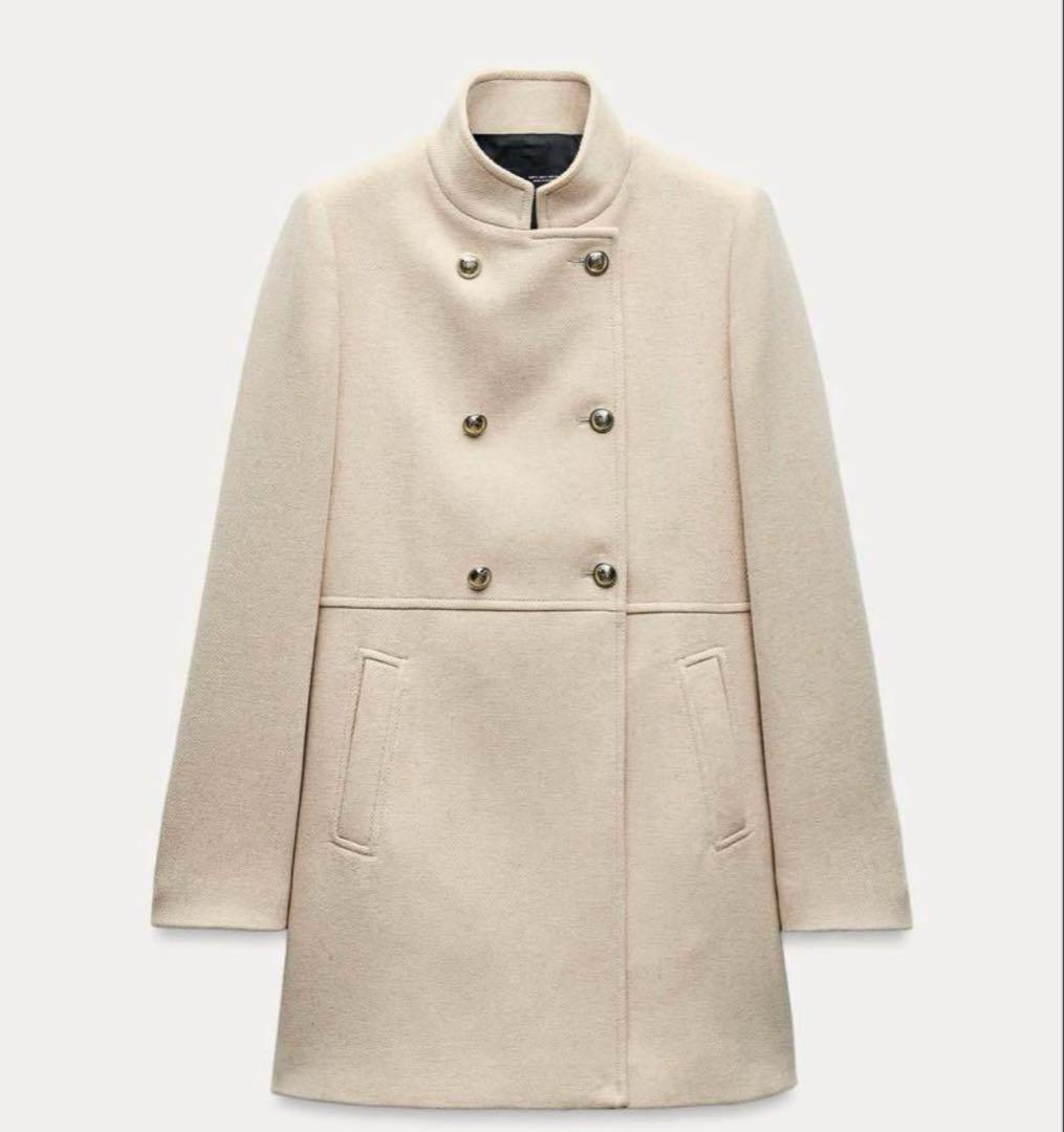 ZARA】ウールブレンド ダブルブレスト コート 9037/141 (ZARA