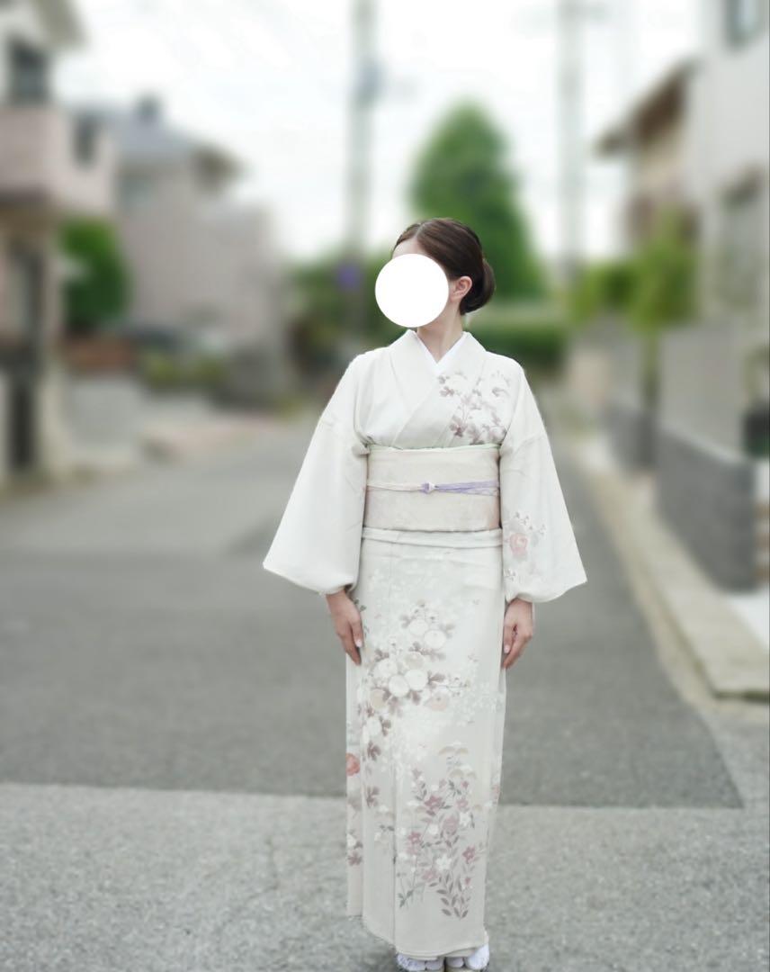 訪問着2点セット【222】正絹　入学式　披露宴　お宮参り【訪問着、袋帯】