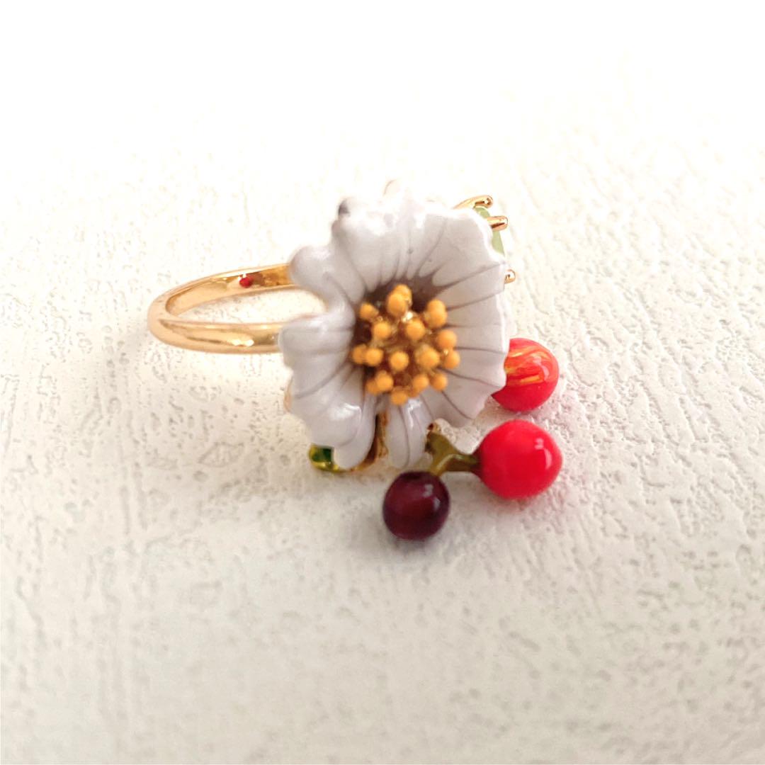 免税店 通販 レネレイド 天然ストーン 花&チェリー リング 免税店 通販 レネレイド 天然ストーン 花&チェリー リング