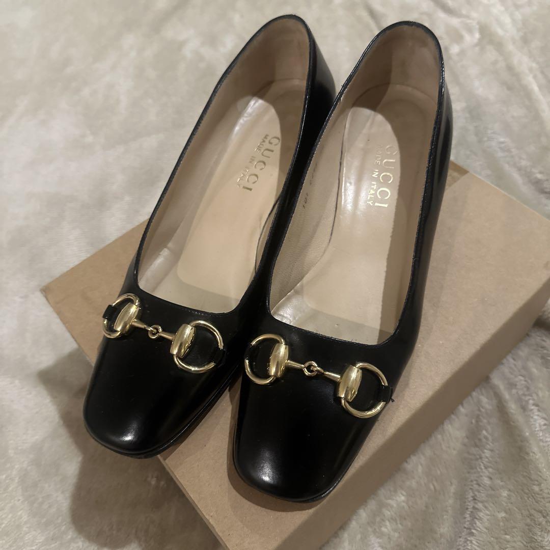 GUCCI ブラックパンプス 36 - メルカリ