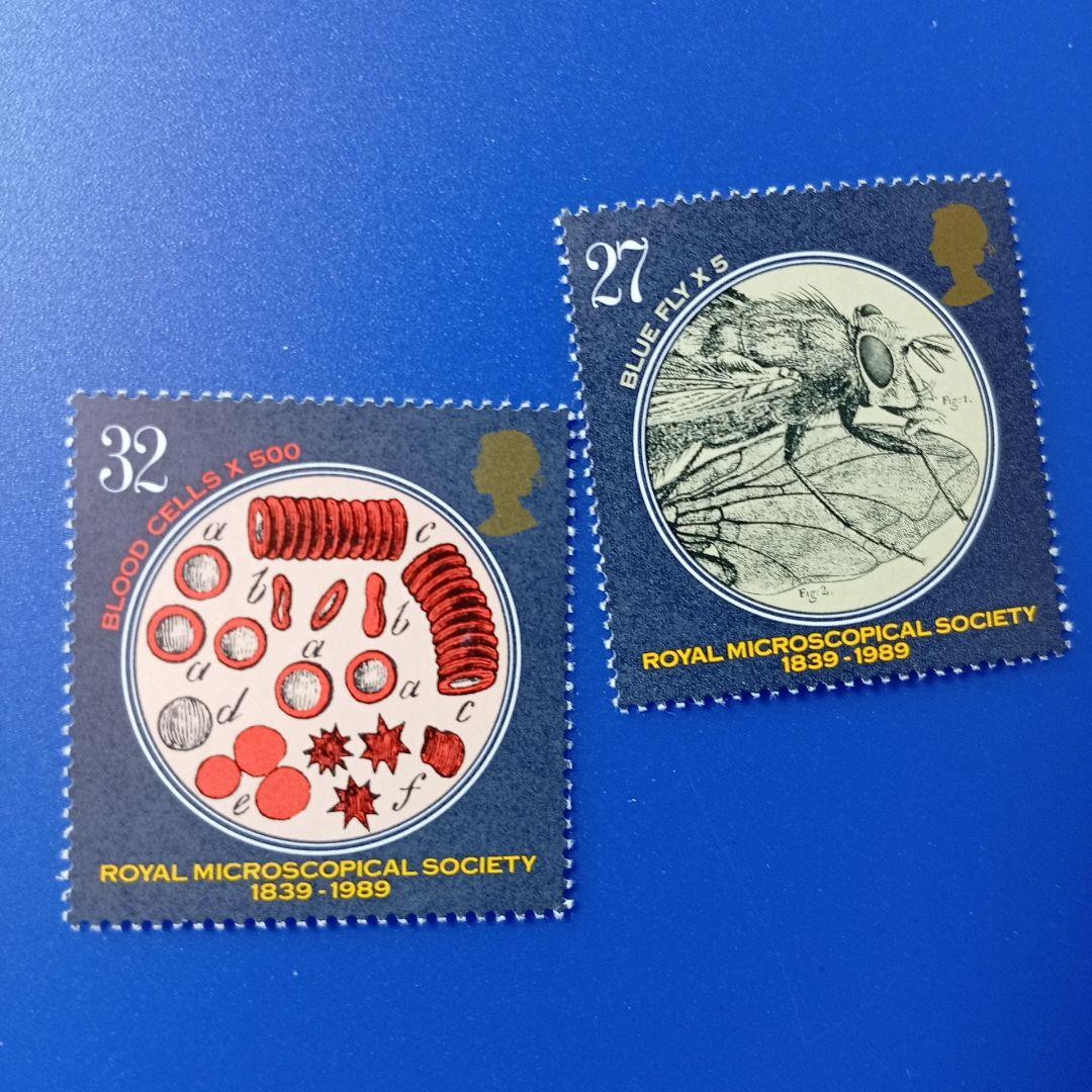 8671 外国切手 イギリス 1989年王立顕微鏡協会150年4種 - メルカリ