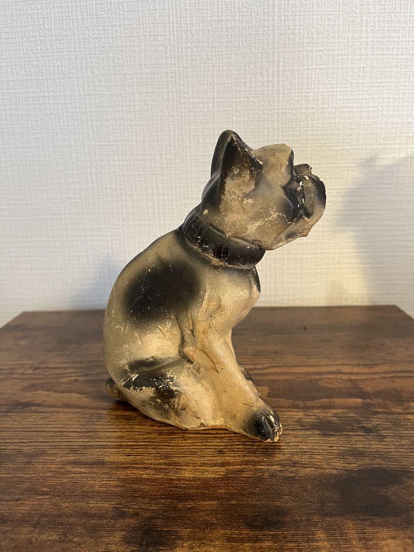 希少 Chalkware Bulldog timeworn clothing