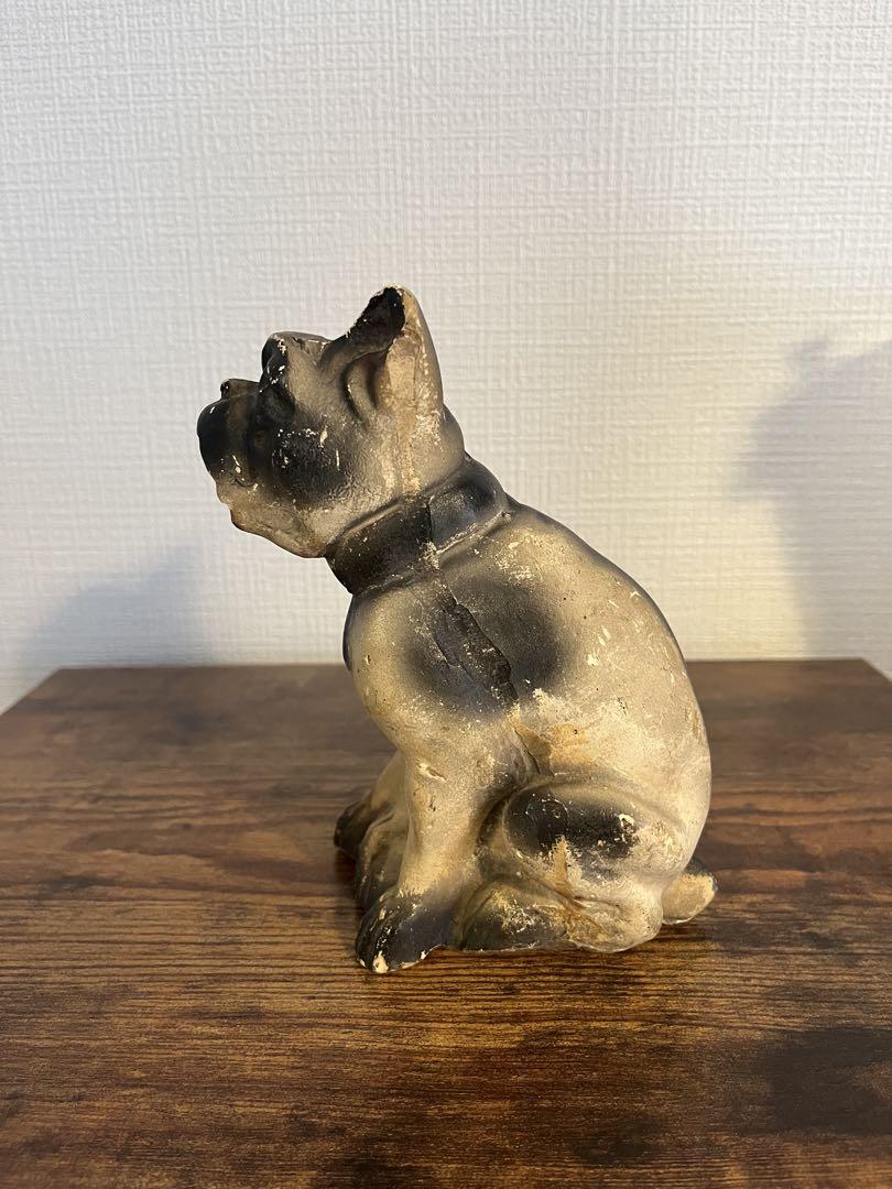 希少 Chalkware Bulldog timeworn clothing
