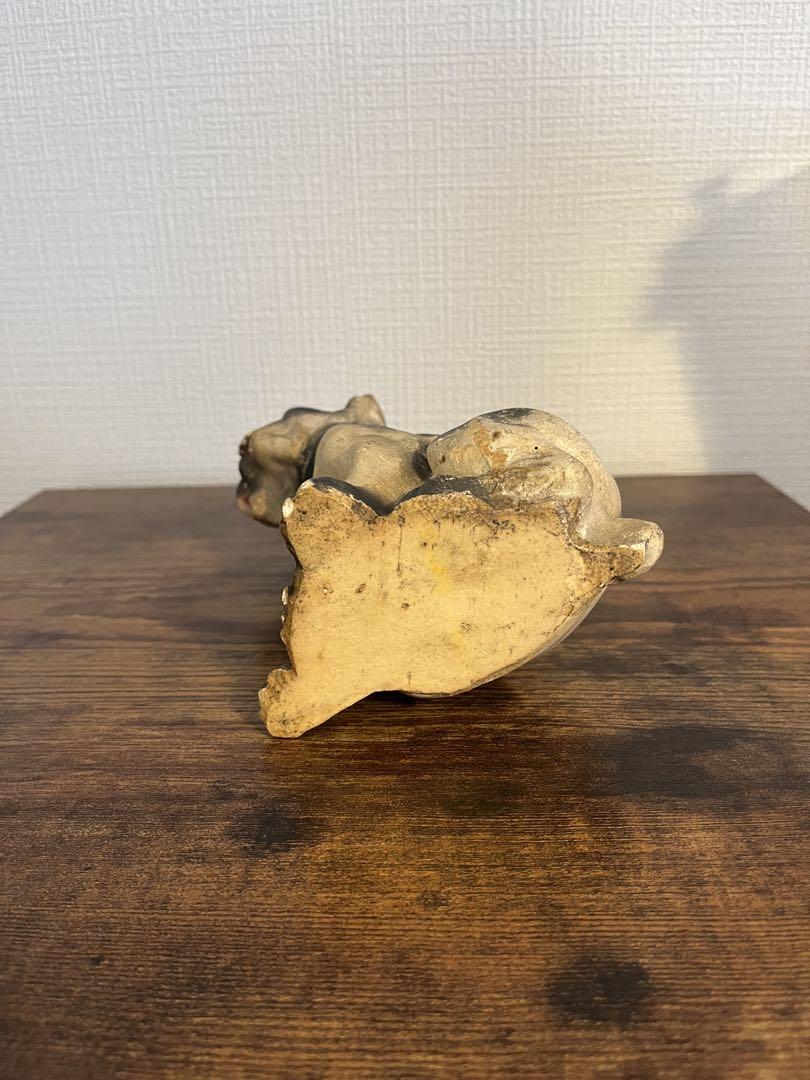 希少 Chalkware Bulldog timeworn clothing
