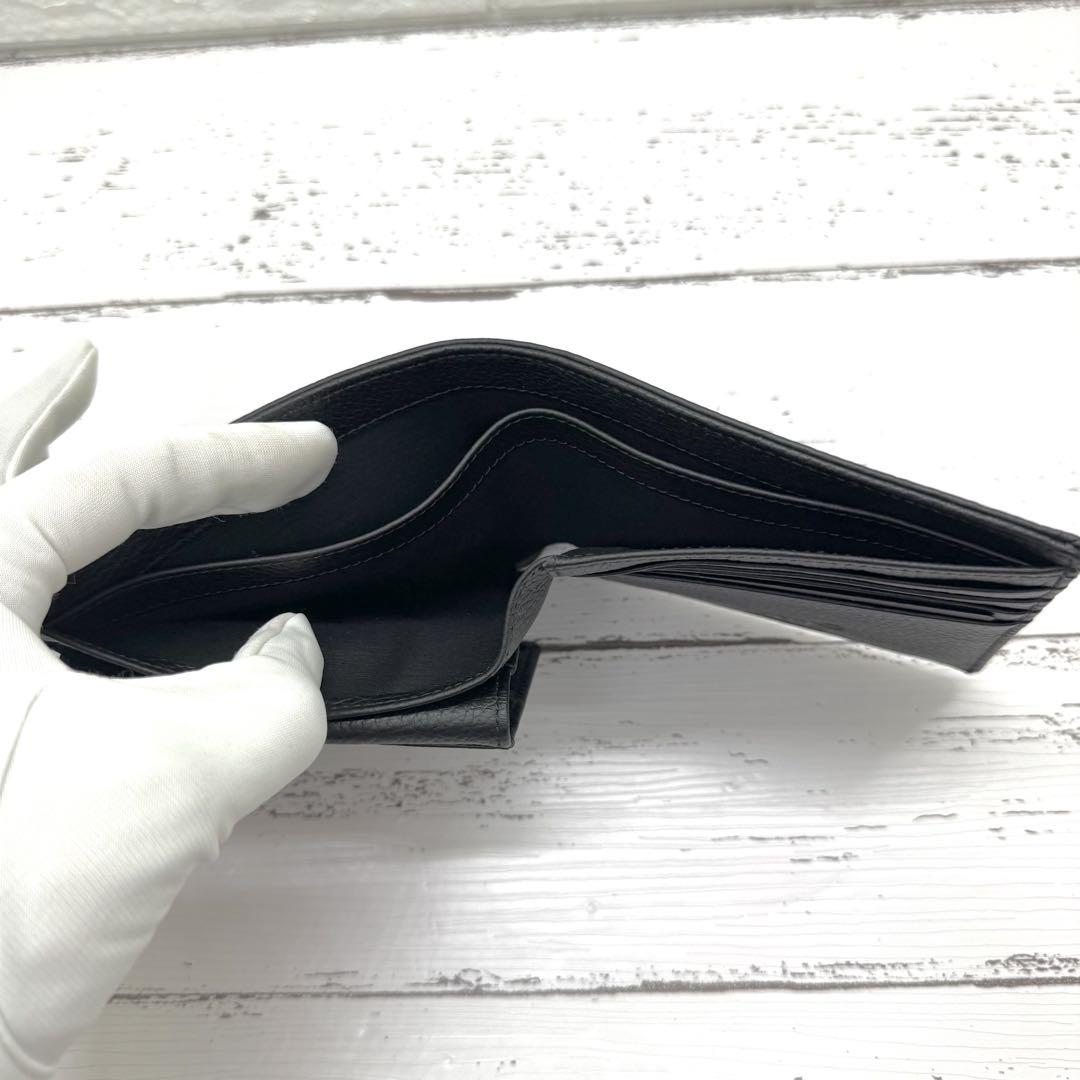 【新品・未使用】 モンブラン　折り財布　レザー　シボ革