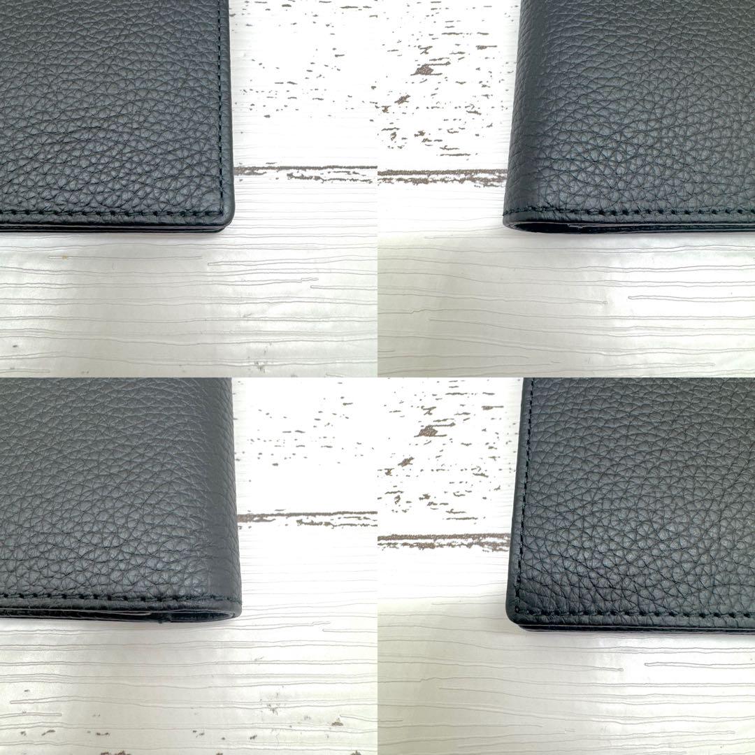 【新品・未使用】 モンブラン　折り財布　レザー　シボ革