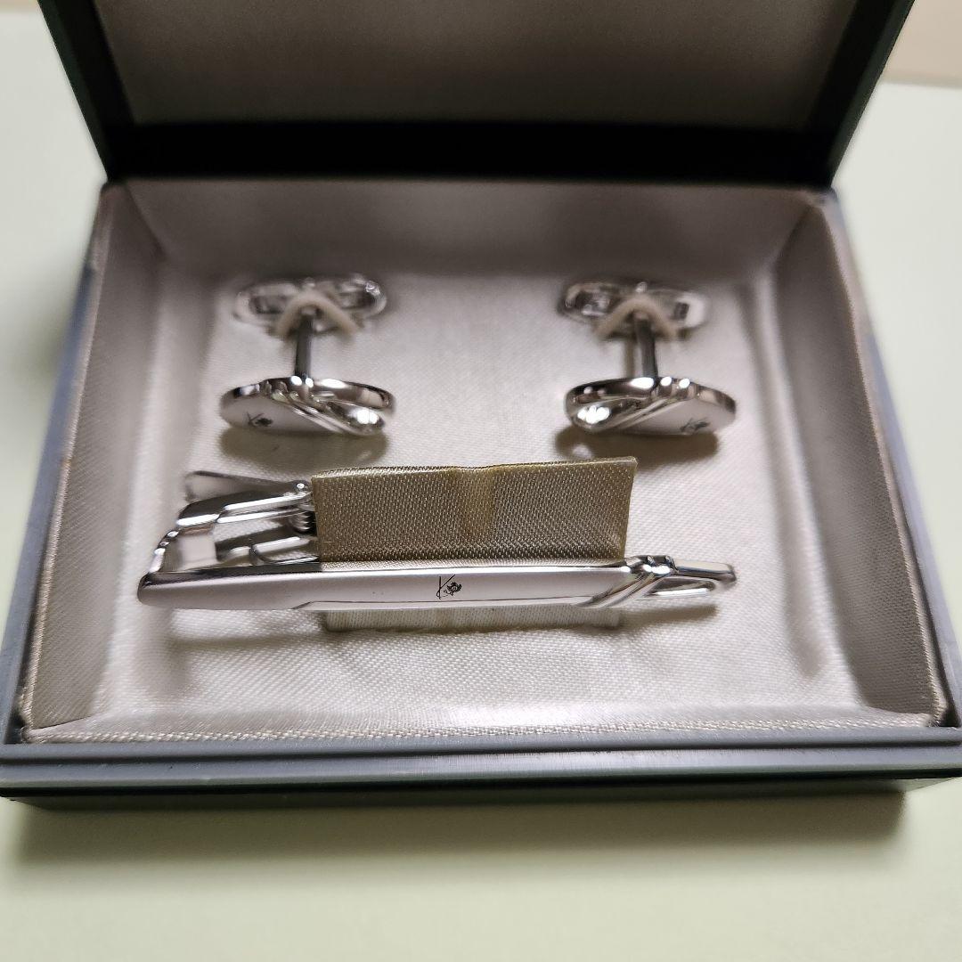 ネクタイピン カフスボタン セット シルバー - メルカリ