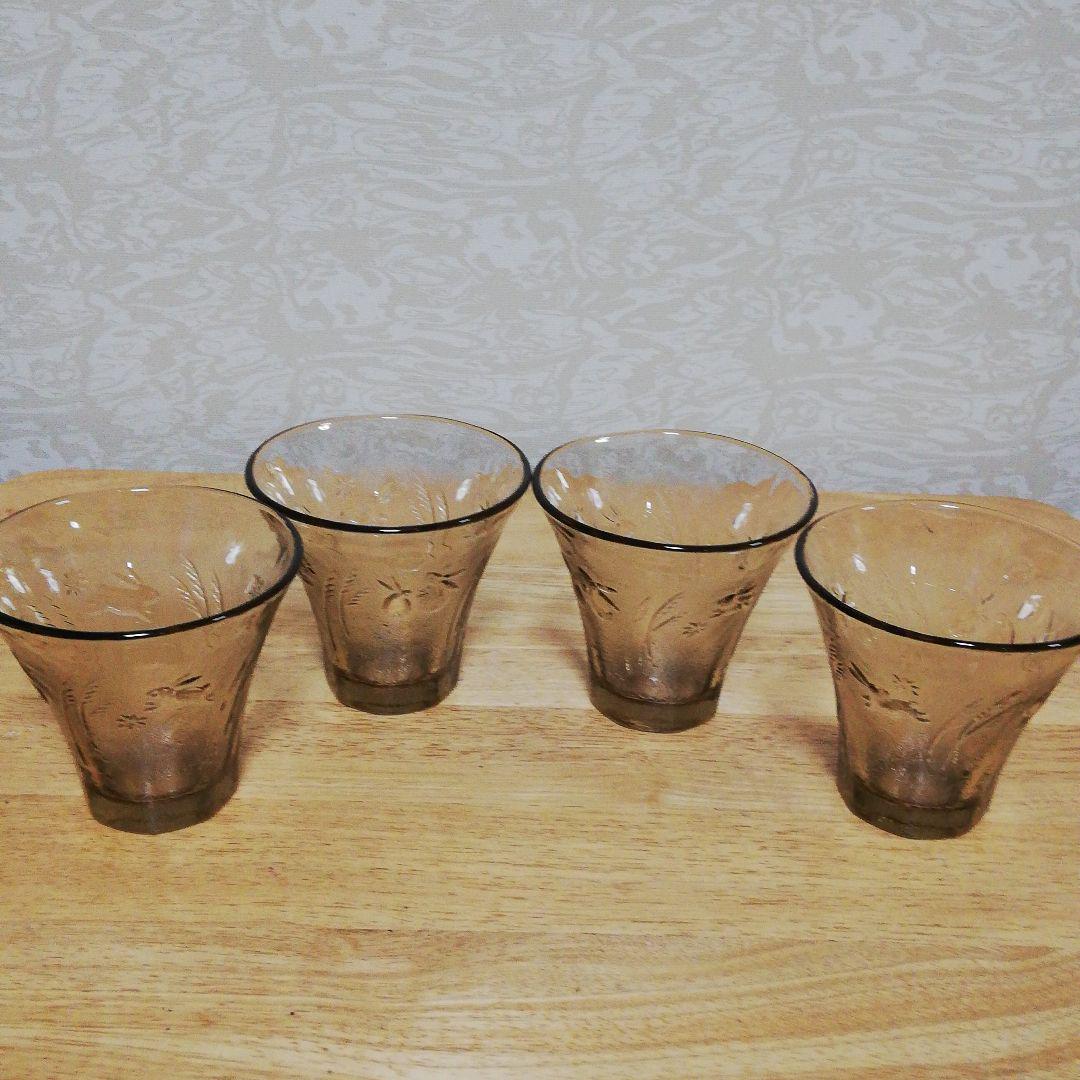 月見うさぎのコップ４つセット