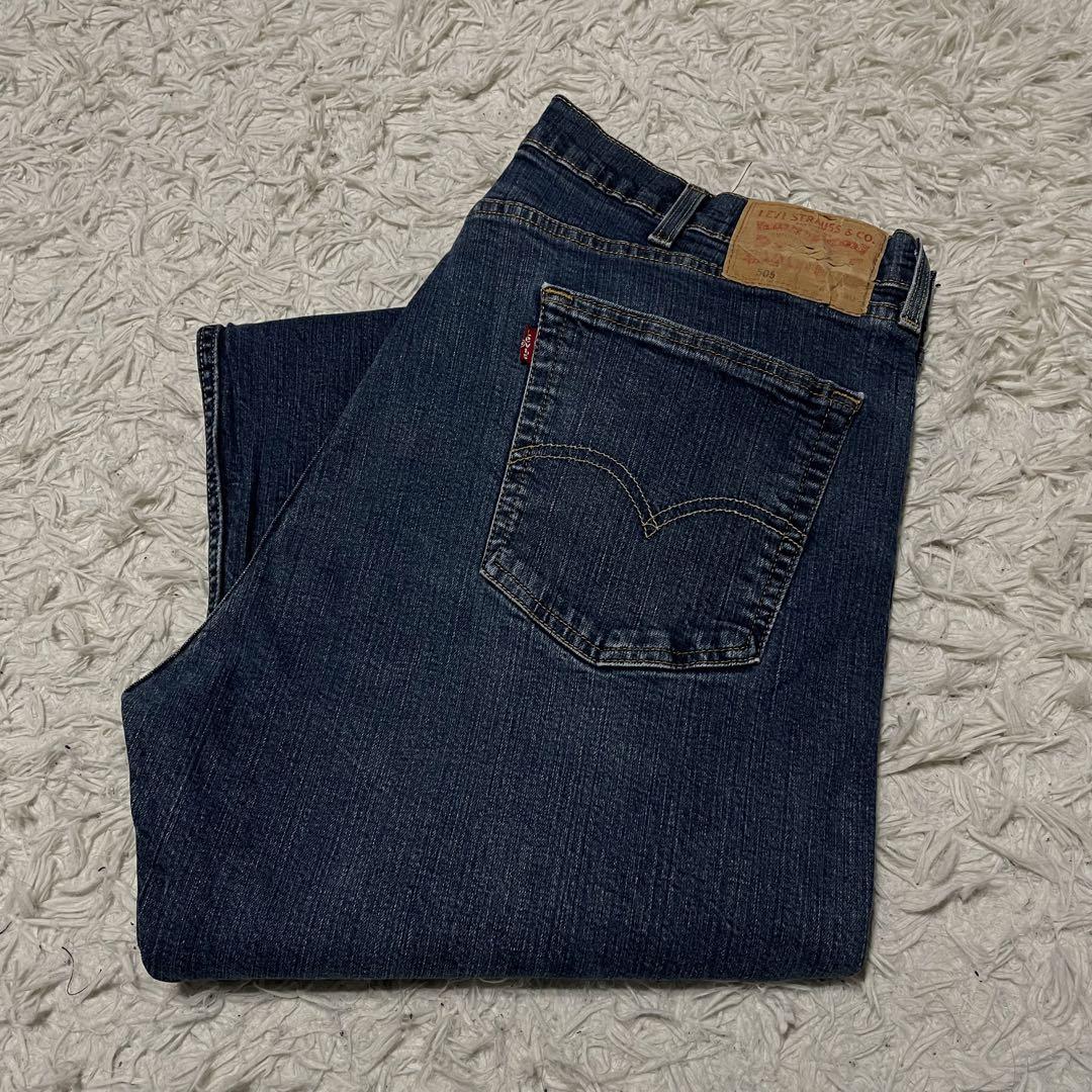 505 リーバイス ストレートパンツ デニム w40 ブルー 00s 古着 濃紺