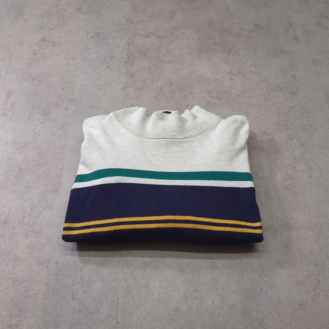 80s USA製 L.L.Bean モックネック ラガーシャツ 長袖 ロンT
