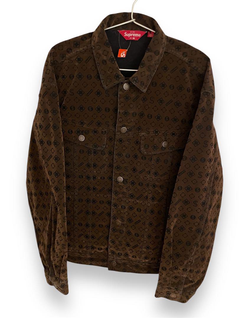 ジャケット・アウター Supreme Flocked Denim Trucker Jacket M
