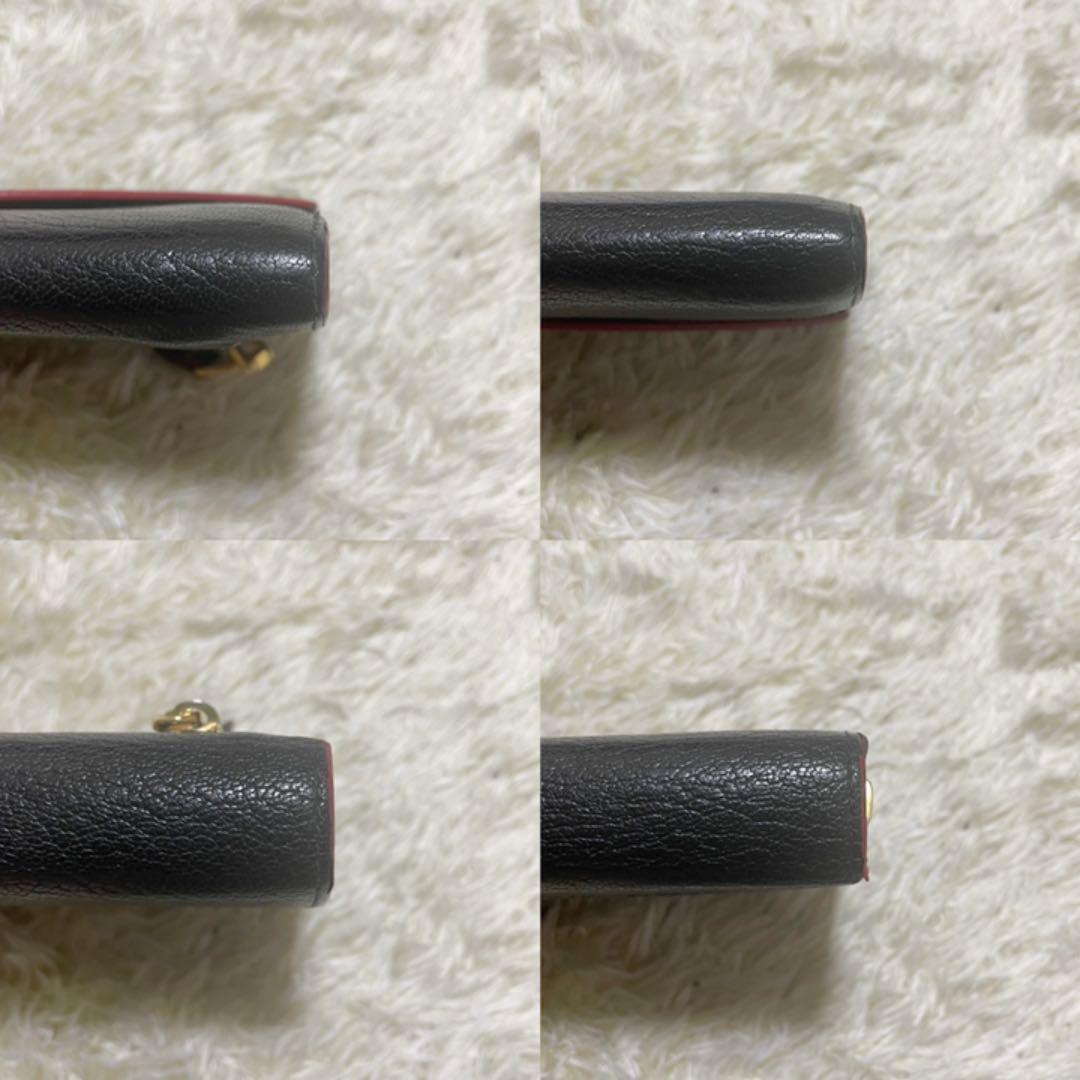 いたします` 極美品 パスケース付き 長財布 黒 YWpN1-m48170970135 ミュウミュウ ラブレター フォーエバー ⋜さなキズや