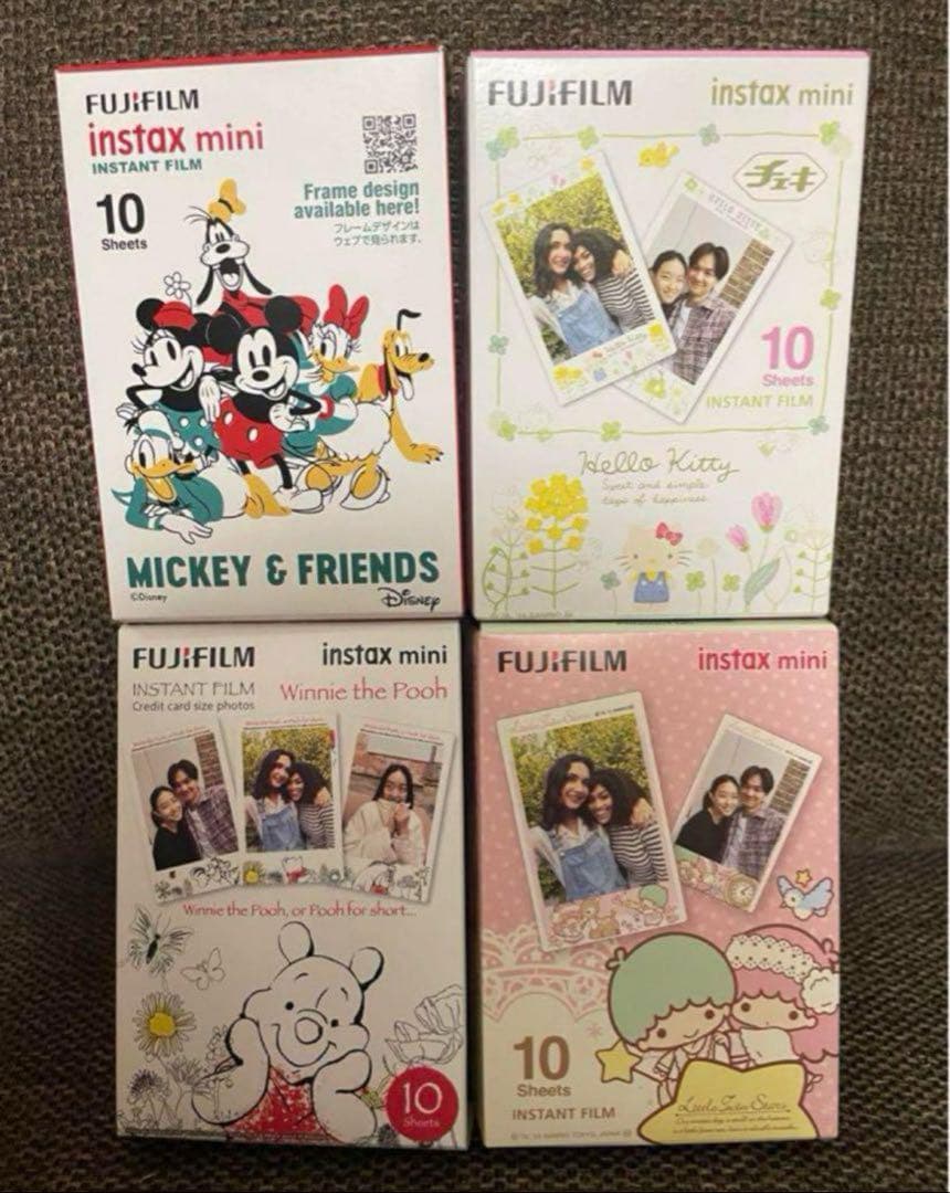 チェキフィルム 新品未開封 未使用 instax mini キャラクター 4種
