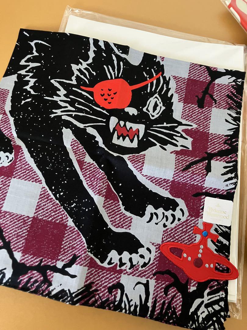 ヴィヴィアン ウエストウッド ハンカチ 猫小物