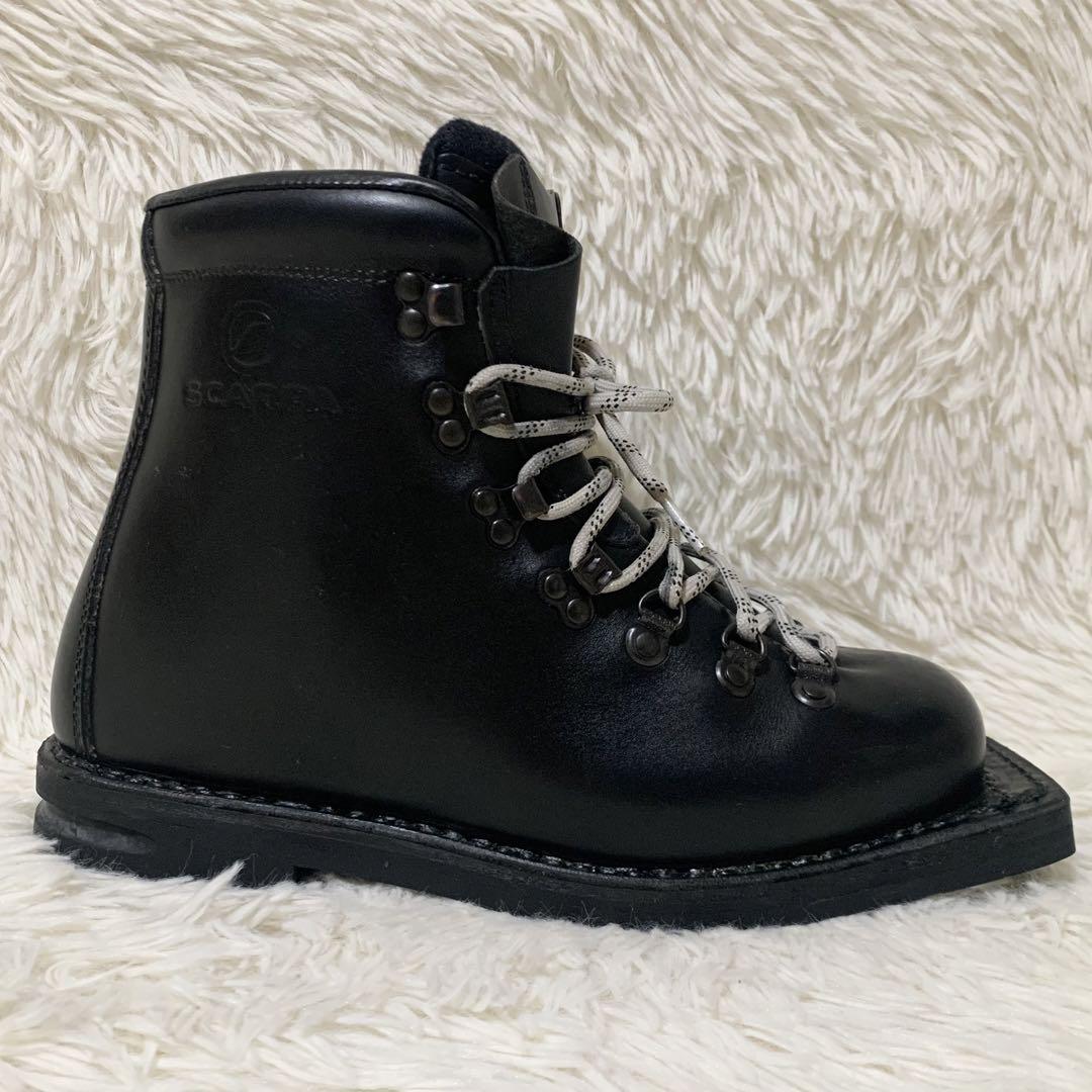 【極美品】SCARPA テレマークブーツ 75mm 3ピン 黒 25cm