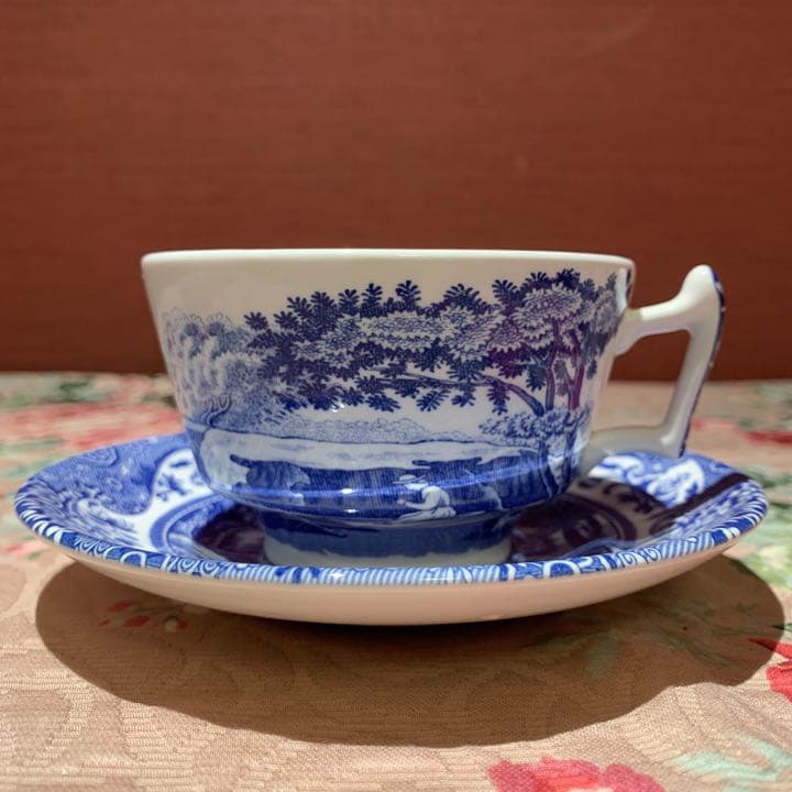 スポード「ブルーイタリアン 」イングランド製 トリオ 1セット