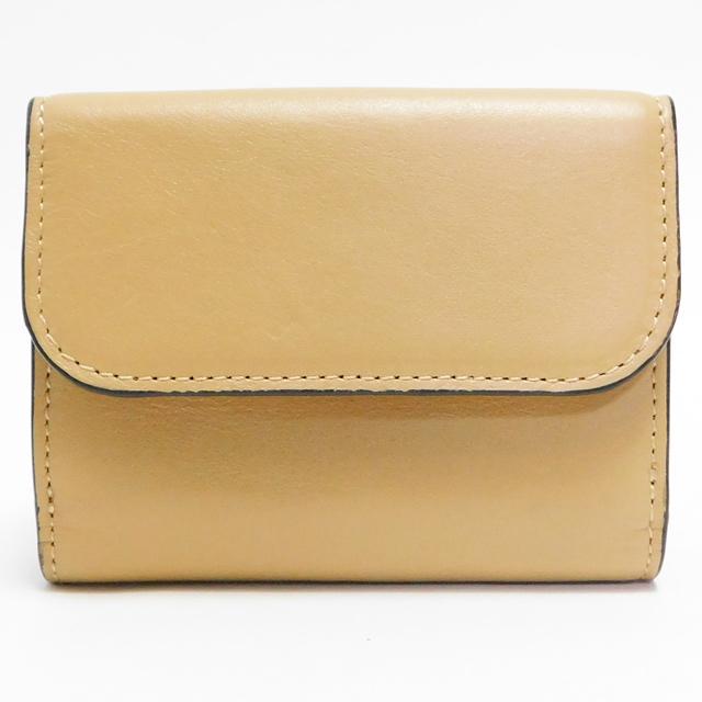 Chloé 三つ折り財布 ベージュ レザー　未使用新品 Chloe クロエ 三つ折り財布 コンパクト財布 レザー ベージュ系