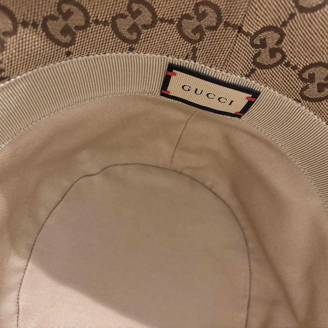 GUCCI バケットハット　フェドラハット　gg柄 グッチ　Mサイズ　男女兼用