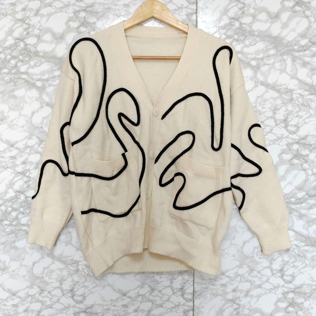 PLUMSTORE Selection ニットカーディガンうねり柄 SIZE