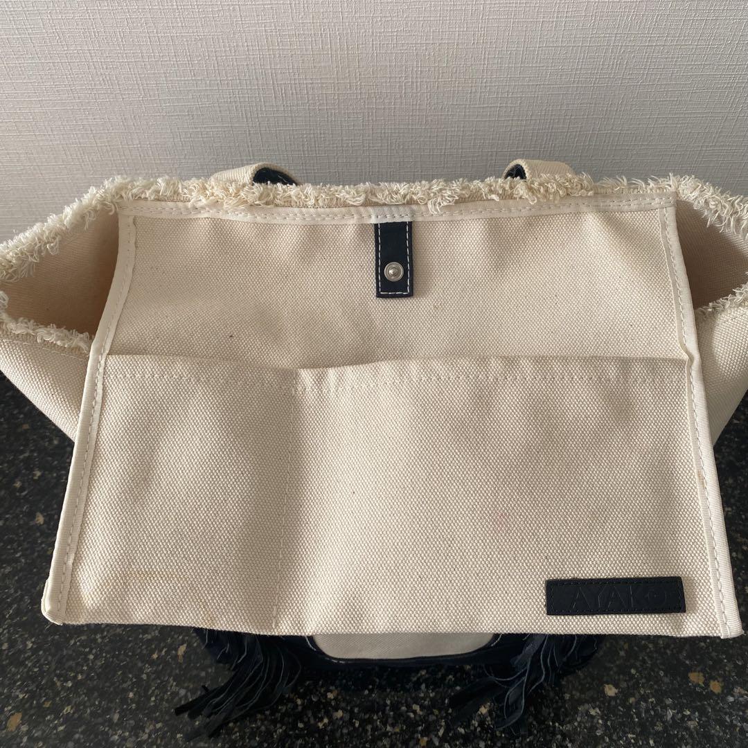 AYAKO SideFringeToteBag（M）BLACK