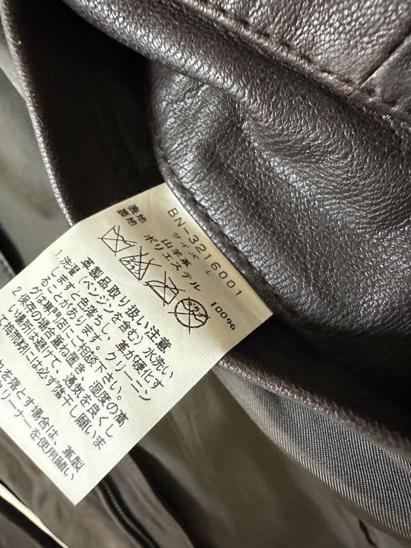 BACK NUMBER レザージャケット　山羊革L BN-3216001 balifitnesscenter.com