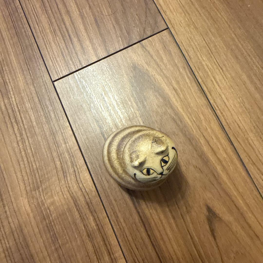 リサラーソン 猫の形 陶器 置物 約8cm