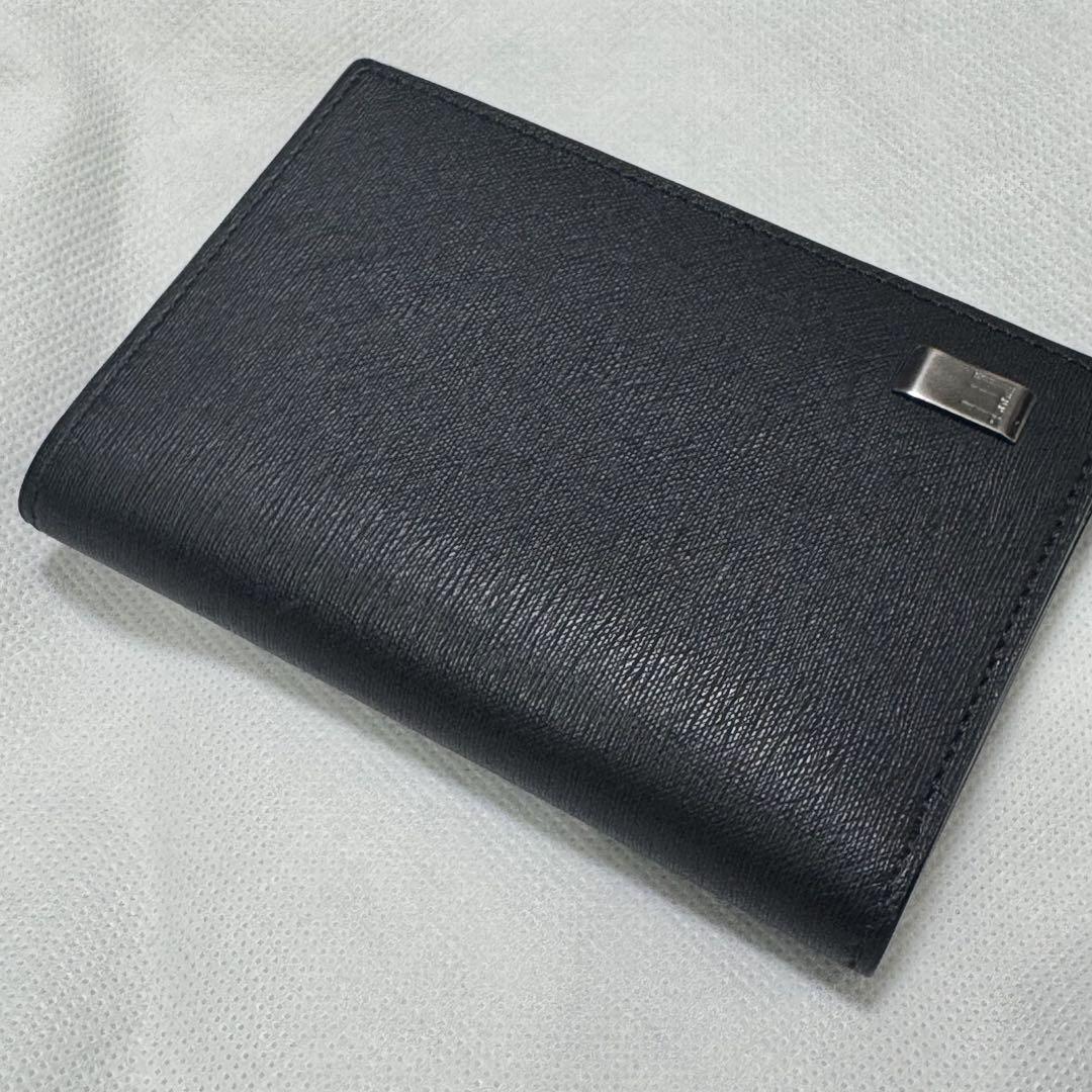 美品 dunhill レザー 名刺入れ パスケース ダンヒル カードケース 黒