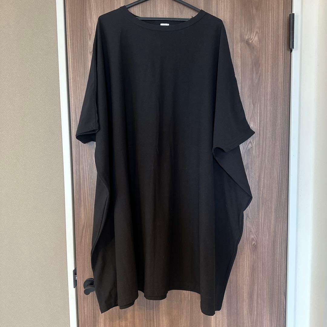 ichi イチ ビッグシルエット ワンピース 半袖 ブラック 5,358円